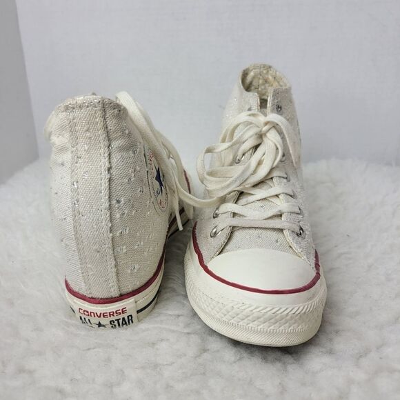 Converse Chuck Taylor All Star Lux Womens Sneaker Size 8 Hidden Heel Wedge - Picture 7 of 10